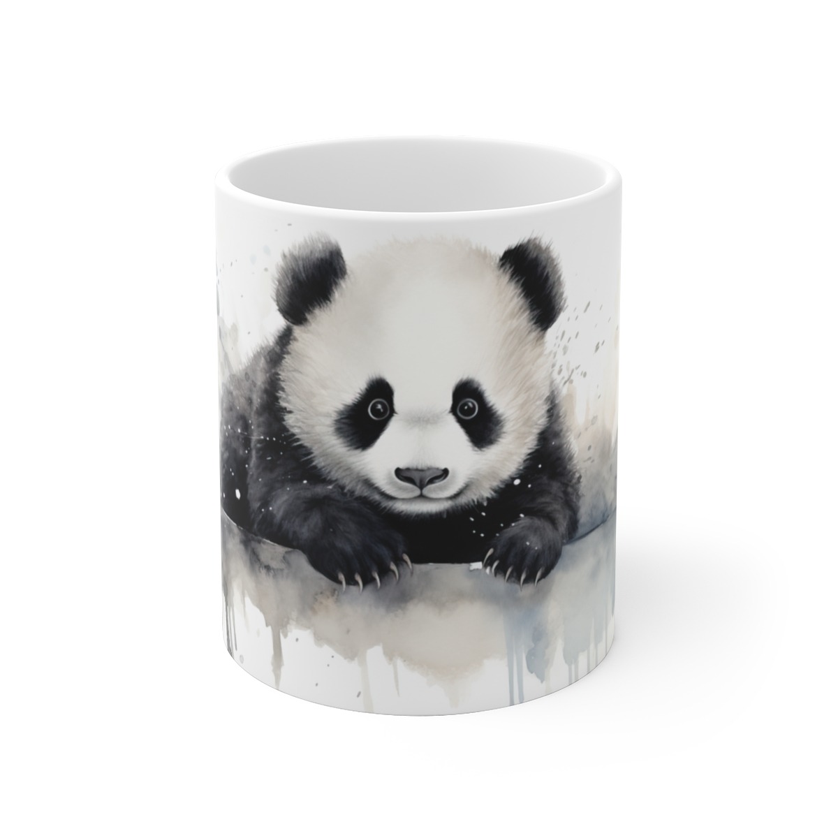Pandabär im Aquarell-Stil auf weißer Keramiktasse