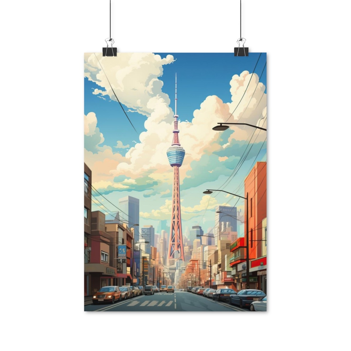 Tokyo Tower Tagesstraße Poster