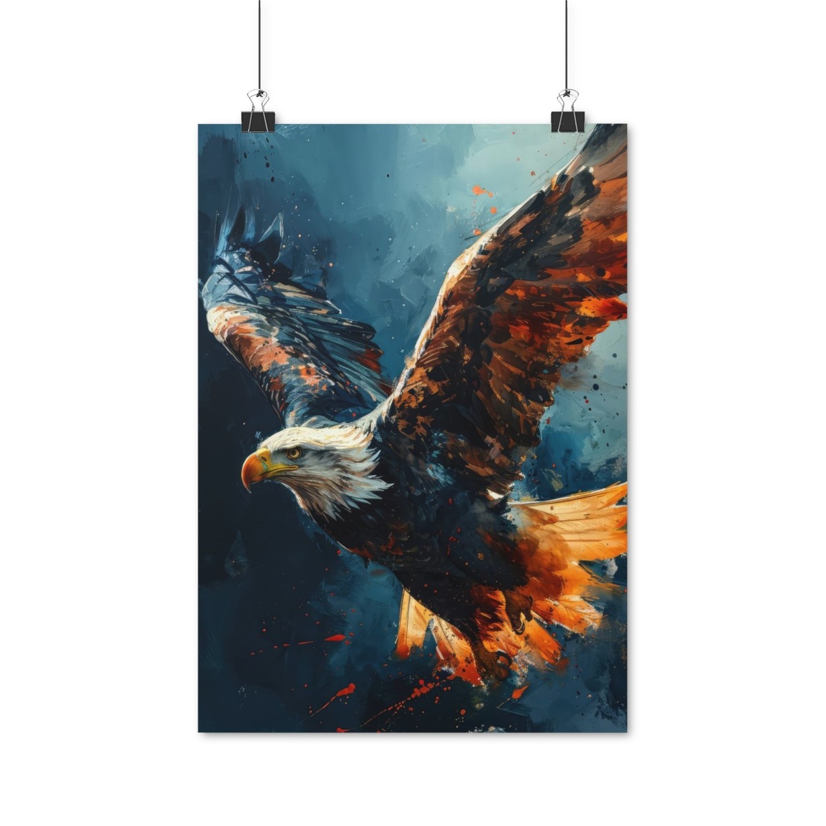 Majestätisches Aquarell-Poster mit Adler