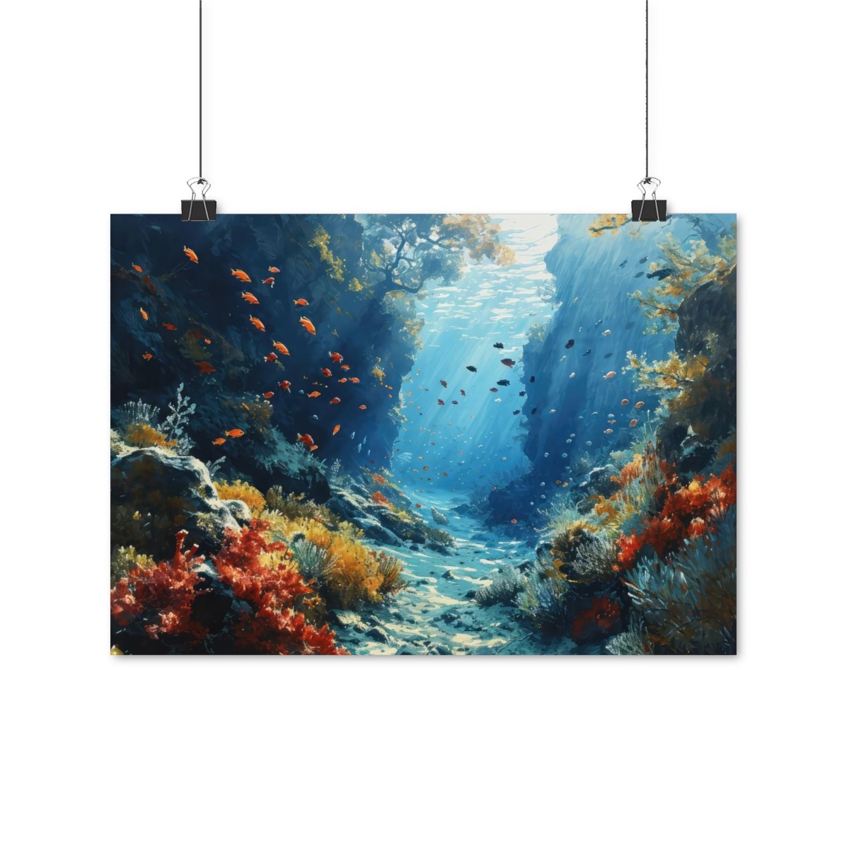 Meereszauber Aquarell Poster - Beeindruckendes Wandbild für Zuhause oder Büro