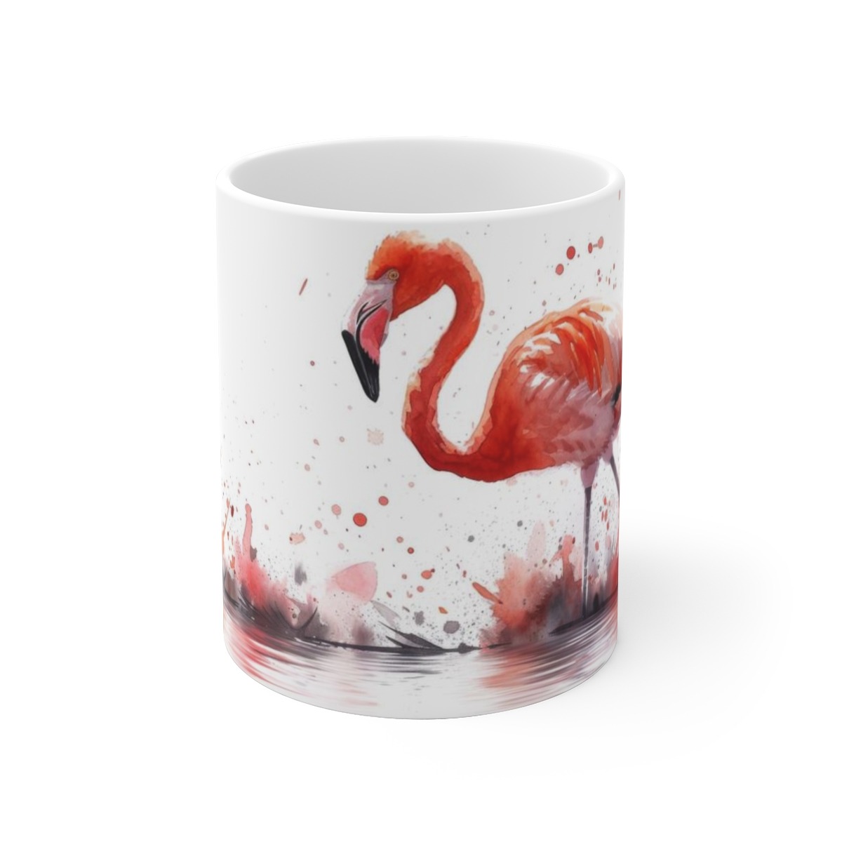 Elegante Tasse mit Flamingo-Aquarelldesign für Vogelliebhaber und Kunstenthusiasten