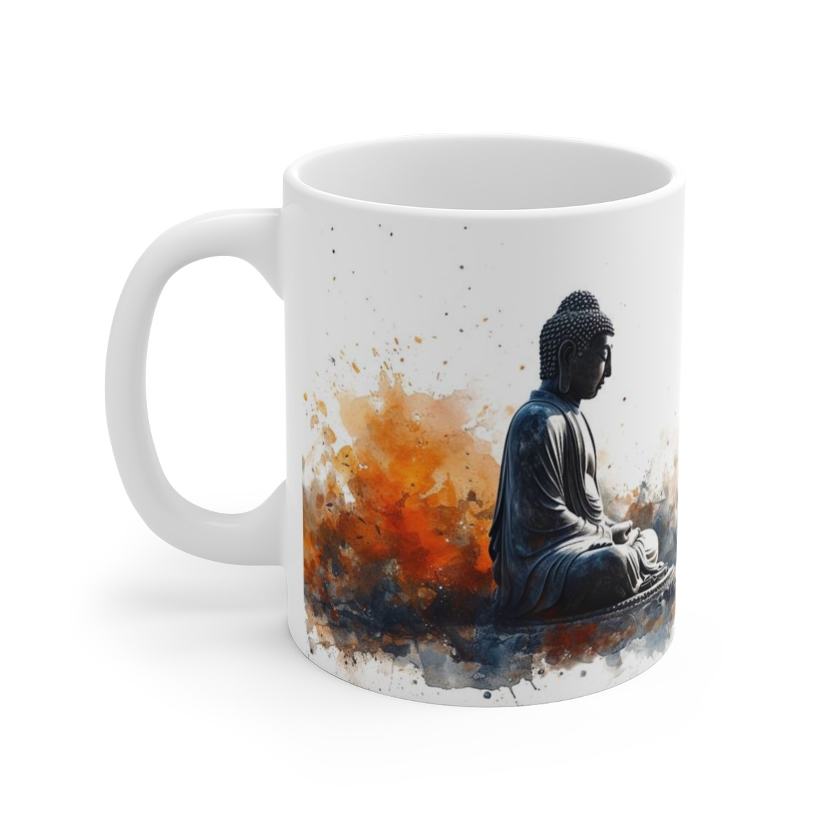 Tasse mit betendem Buddha - Becher mit inspirierendem spirituellem Design - Für Achtsamkeit und Spiritualität