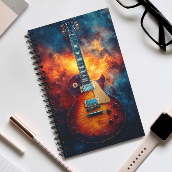 Aquarell Notizbuch im Les Paul Sunburst Stil