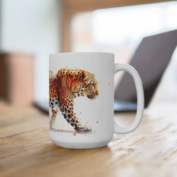 Leopard Aquarell Tasse - Becher im Wildtier Design für Natur- und Tierliebhaber