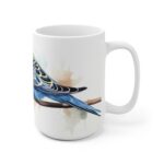 Weiße Kaffee Tasse mit Wellensittich Print | Ideal für Vogelliebhaber und Tierfreunde