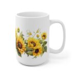 Sonnenblumen Aquarell Tasse – Stilvoller Becher für Blumenliebhaber und Sonnenanbeter