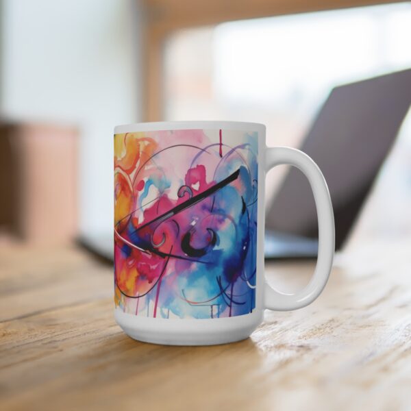 Abstrakte Violine Tasse - Aquarell Geige Becher für Musik- und Kunstliebhaber