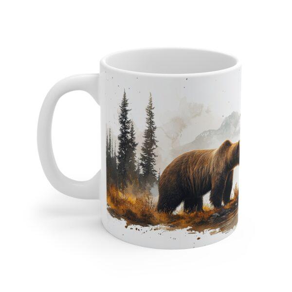 Aquarell Grizzlybär Tasse - Kaffeetasse für Natur- und Tierliebhaber