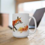 Aquarell Fuchs Tasse - Keramiktasse mit lebendigem Motiv, Mikrowellengeeignet