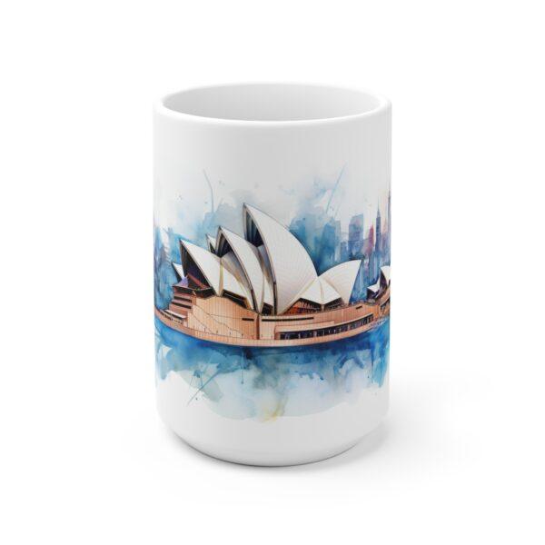 Weiße Tasse mit Sydney Opernhaus Motiv – Perfektes Geschenk für Reisebegeisterte