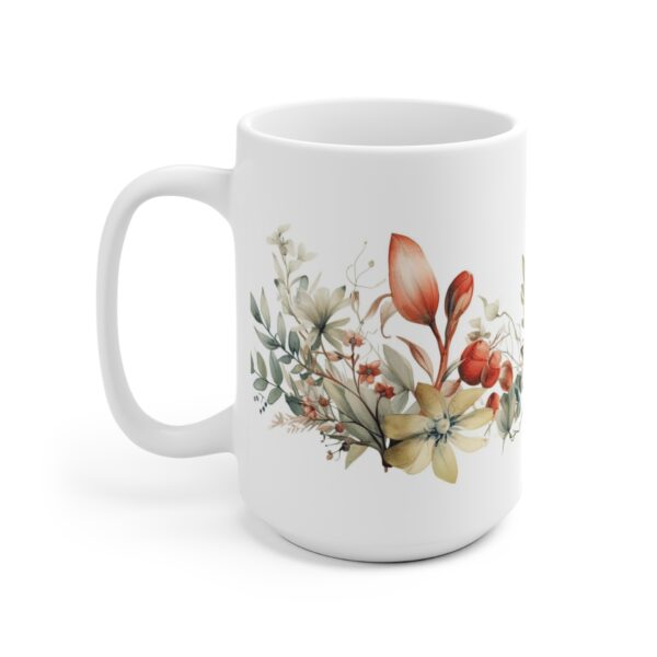 Aquarell Pflanzen Kaffeetasse - Bedruckte Geschenkidee mit Blumenmotiv