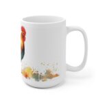 Aquarell Stolzer Hahn Tasse – Bunte Keramiktasse für jeden Anlass