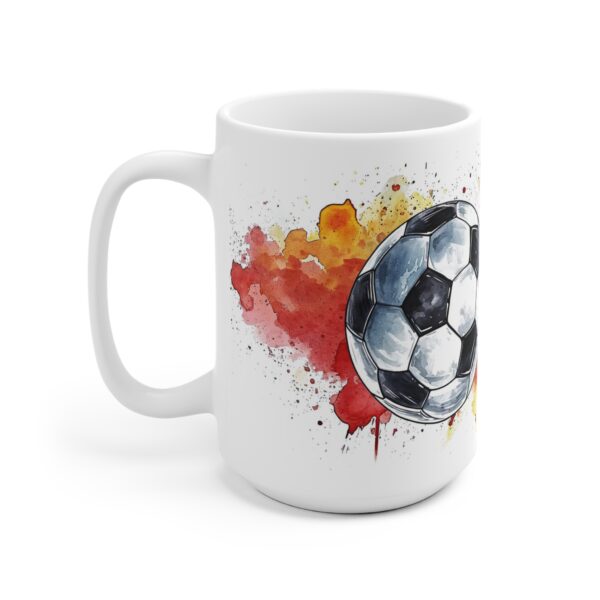 Fußball Deutschlandflagge Aquarell Tasse - Ideal für Fußballfans und Patrioten