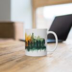 Keramiktasse mit Zombiehorde Aquarellmotiv - Hochwertiger Druck für Zombie-Fans