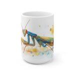 Gottesanbeterin Aquarell Tasse – Insekten-Design für Naturliebhaber