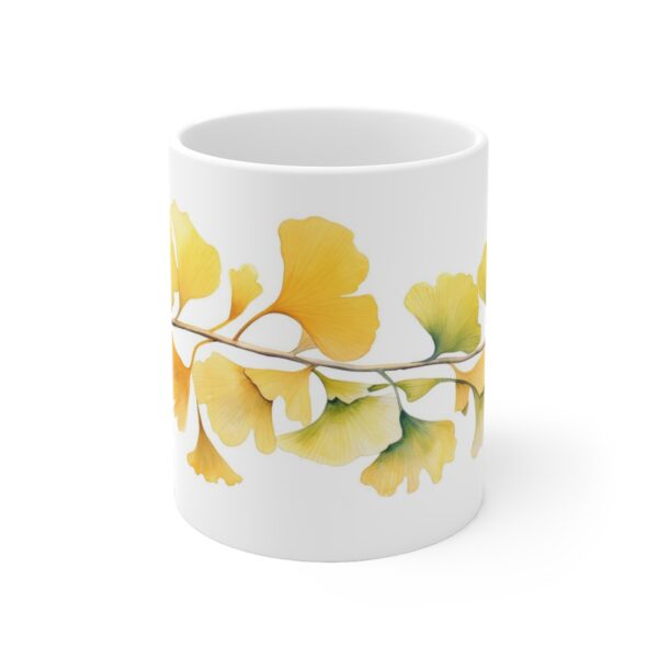 Ginkoblätter Aquarell Tasse - Stilvolle Naturmotive für Teeliebhaber und Naturliebhaber