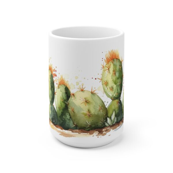 Aquarell Kaktus Tasse aus Keramik – Naturinspiriertes Design für Kaffeeliebhaber