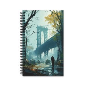 Aquarell Zombie-Brücke Ringnotizbuch - 4 Varianten: Blanko, Liniert, Punktkariert, Aufgabenplaner