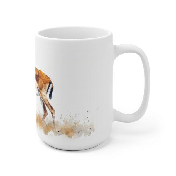 Aquarell Antilope Keramik Becher – Stilvoller Kaffeebecher für Tierliebhaber