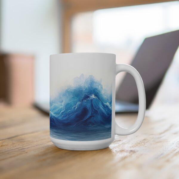 Ozean-Motiv Aquarell Tasse - Ideal für Meerliebhaber und Kaffeegenuss