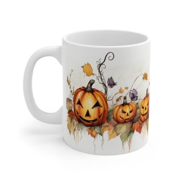 Halloween-Keramiktasse mit Herbst-Aquarellmotiv - Perfekte Geschenkidee zur Saison