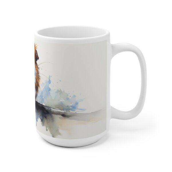 Weiße Meerschweinchen Aquarell Tasse – Perfektes Geschenk für Tierliebhaber