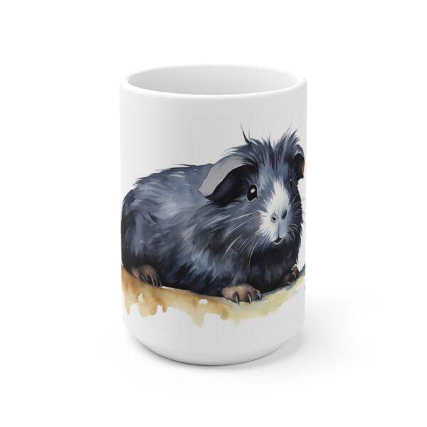 Schwarzes Meerschweinchen Aquarell Tasse – Süßer Becher für Tierliebhaber und Haustierfreunde