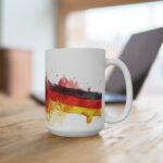 Fußball Deutschlandflagge Aquarell Tasse - Ideal für Fußballfans und Patrioten