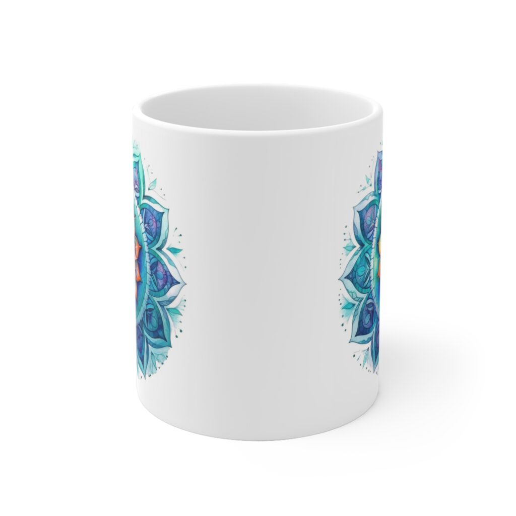 "Personalisierte Aquarell Mandala Tasse - Perfektes Geschenk f&uuml;r Kaffeeliebhaber"