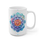 "Bedruckte Geschenk Tasse mit Aquarell Mandala Ornament - Kaffeetasse für jeden Anlass"