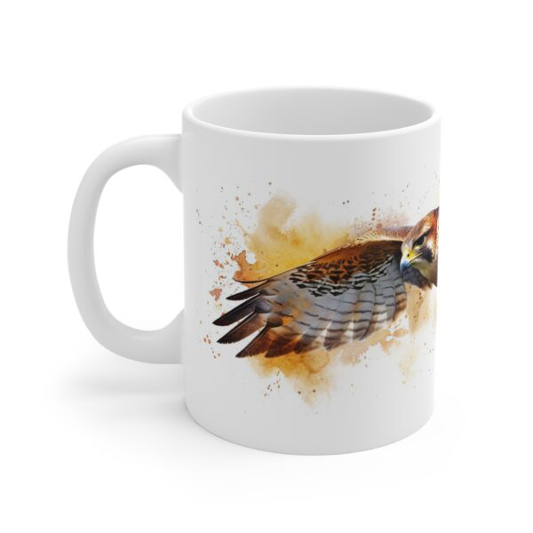 Aquarell Falke Keramiktasse – Elegantes Design für Kaffee und Tee