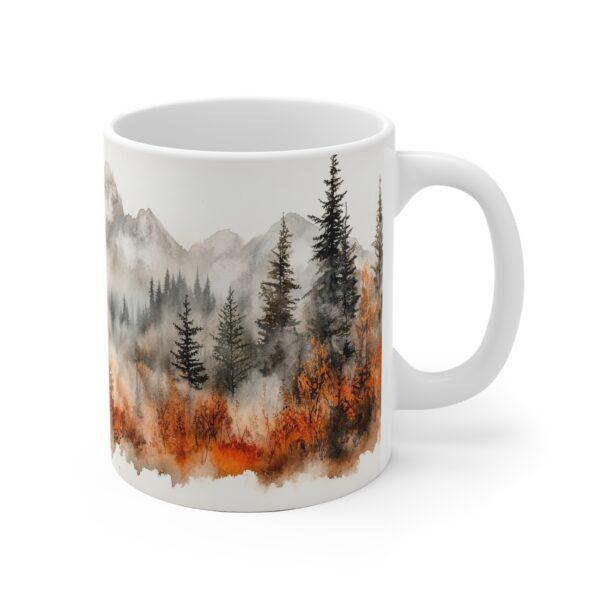 Aquarell Tasse mit Rotem Fuchs - Kreatives Waldtier Design für Naturliebhaber, Ideales Geschenk für Tierfreunde