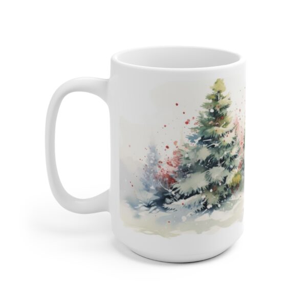 Weihnachtstasse mit Aquarell-Motiv - Festliche Keramikbecher für besondere Geschenke und saisonale Freude