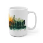 Keramiktasse mit Zombiehorde Aquarellmotiv - Hochwertiger Druck für Zombie-Fans