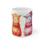 Niedliche Lama/Alpaka Aquarell Tasse - Kinderfreundlicher Becher für Tierliebhaber