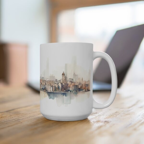 Aquarell Skyline Paris Tasse - Bedruckte Kaffeetasse als Geschenk