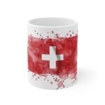 Schweizer Flagge Aquarell Tasse - Becher für Schweiz-Liebhaber und Patrioten