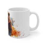 Bunte Aquarell Grizzly Bär Tasse aus Keramik – Perfekte Geschenkidee für Kaffee- und Teeliebhaber