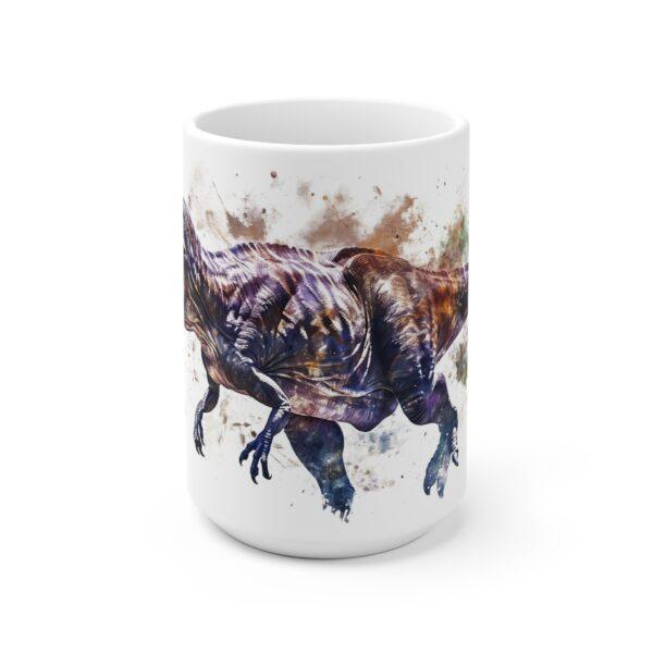 Dinosaurier Tasse mit Tyrannosaurus Rex Aquarell - Perfektes Geschenk für Paläontologie-Fans und Dino-Liebhaber