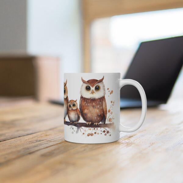 Kindgerechte Eulen Aquarell Tasse - Niedlicher Becher für Kinder und Tierfreunde