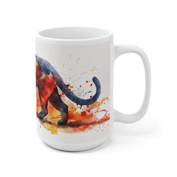 Panther Keramikbecher mit Aquarelldesign - Ideal für jeden Anlass