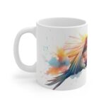 Kreative Kaffee Tasse mit Aquarell Kakadu – Ideales Geschenk für Vogelliebhaber