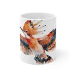 Aquarell Wiedehopf Vogel Keramik Becher – Handgemachte Designs für Tierliebhaber