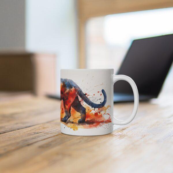 Panther Keramikbecher mit Aquarelldesign - Ideal für jeden Anlass