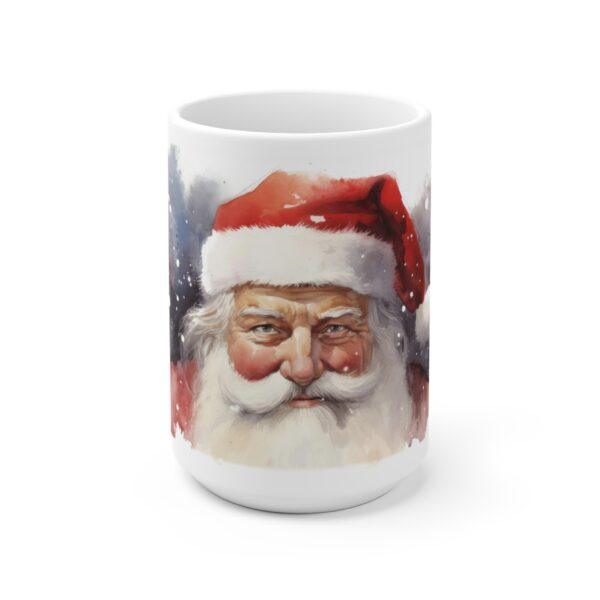 Aquarell Weihnachtsmann Tasse - Exklusive Santa Claus Keramik für Festliche Genussmomente