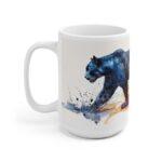 Panther Keramikbecher mit Aquarelldesign - Ideal für jeden Anlass