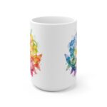 Weiße Keramik Tasse mit Aquarell Lebensblume - Ideal für spirituelle Geschenke