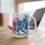 Fußball Aquarell Tasse - Becher für Sportfans und Fußballliebhaber