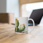 Aquarell Kaktus Tasse aus Keramik – Naturinspiriertes Design für Kaffeeliebhaber