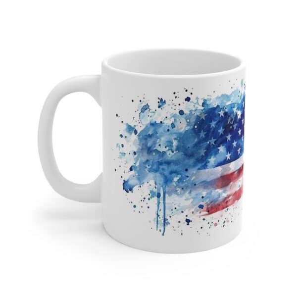 US-Flagge Aquarell Tasse - Becher mit Amerikanischem Symbol für Patriotische USA-Liebhaber